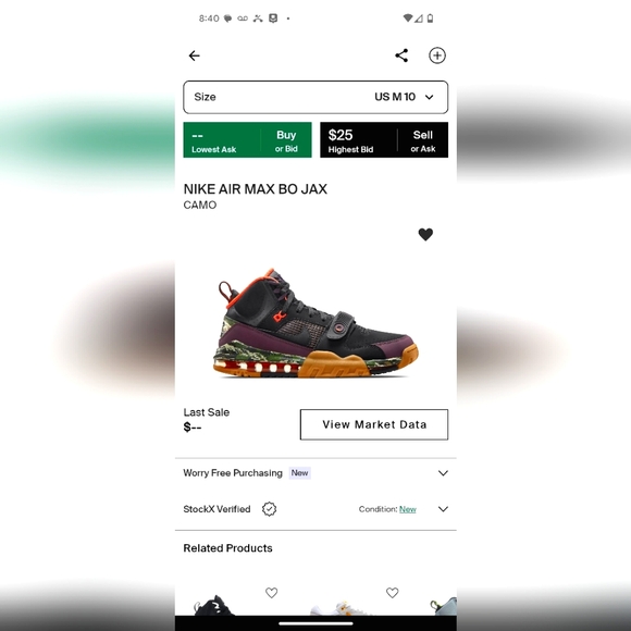 Nike Air Max Bo Jax gym shoes 654479-001